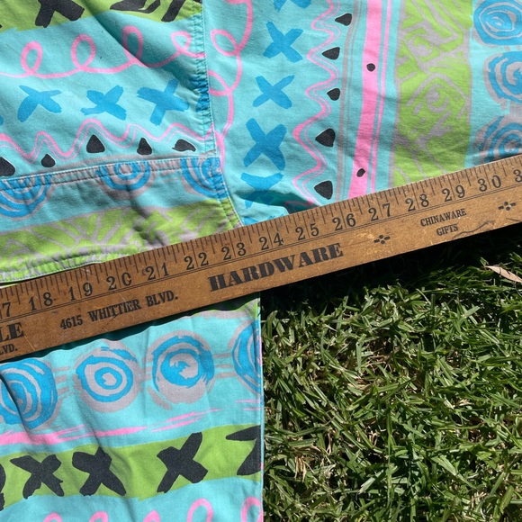 80s 90s Pacific Coast Highway PCH Pullover AOP Hooded Quarter Zip Pouch Medium - Picture 8 of 9